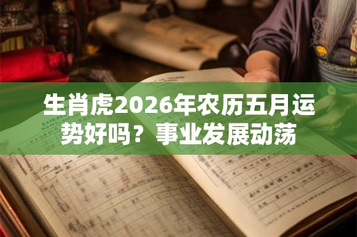 生肖虎2026年农历五月运势好吗？事业发展动荡
