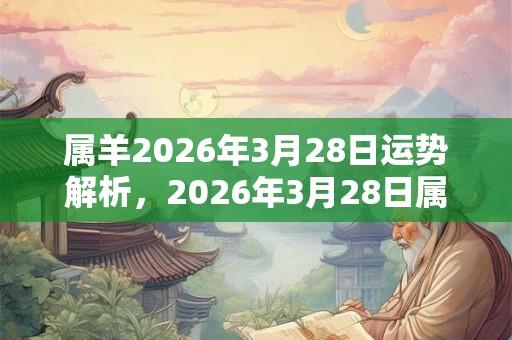 属羊2026年3月28日运势解析，2026年3月28日属羊运势分析