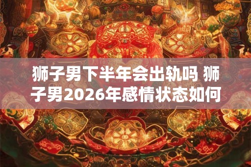 狮子男下半年会出轨吗 狮子男2026年感情状态如何