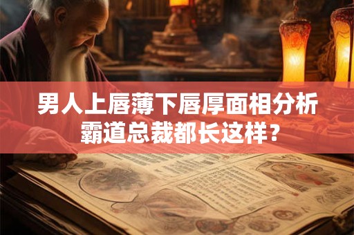 男人上唇薄下唇厚面相分析 霸道总裁都长这样？