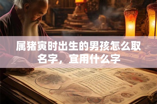属猪寅时出生的男孩怎么取名字，宜用什么字