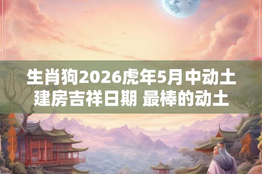 生肖狗2026虎年5月中动土建房吉祥日期 最棒的动土吉日