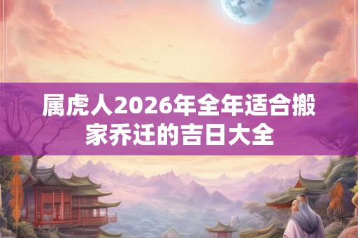 属虎人2026年全年适合搬家乔迁的吉日大全
