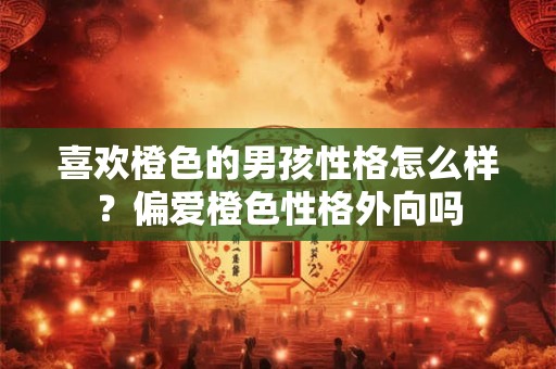 喜欢橙色的男孩性格怎么样？偏爱橙色性格外向吗