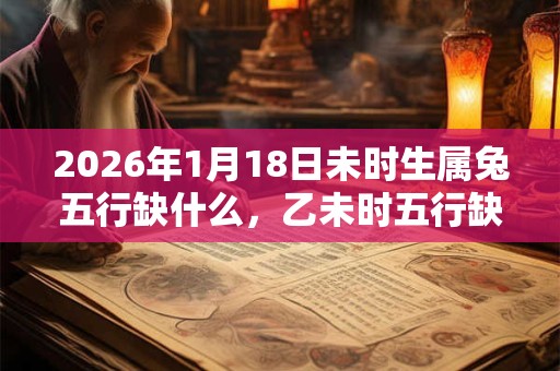 2026年1月18日未时生属兔五行缺什么，乙未时五行缺什么