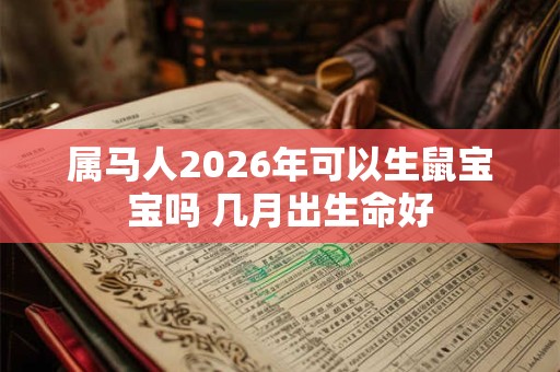 属马人2026年可以生鼠宝宝吗 几月出生命好