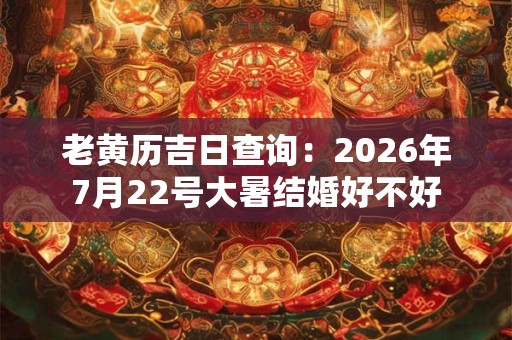 老黄历吉日查询：2026年7月22号大暑结婚好不好