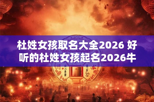杜姓女孩取名大全2026 好听的杜姓女孩起名2026牛年 杜姓女孩取名大全2026 好听的杜姓女孩起名2026牛年