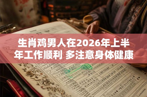生肖鸡男人在2026年上半年工作顺利 多注意身体健康