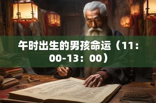 午时出生的男孩命运（11：00-13：00）