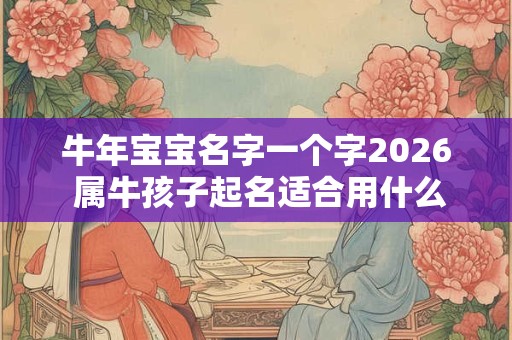 牛年宝宝名字一个字2026 属牛孩子起名适合用什么字