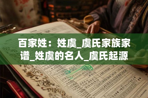 百家姓：姓虞_虞氏家族家谱_姓虞的名人_虞氏起源