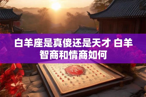 白羊座是真傻还是天才 白羊智商和情商如何