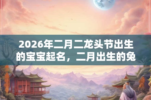 2026年二月二龙头节出生的宝宝起名，二月出生的兔宝宝名字