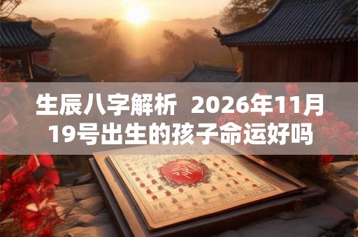 生辰八字解析  2026年11月19号出生的孩子命运好吗