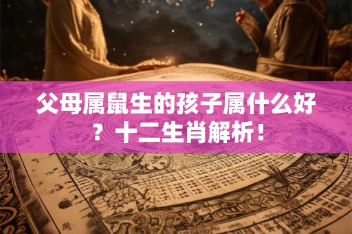 父母属鼠生的孩子属什么好？十二生肖解析！