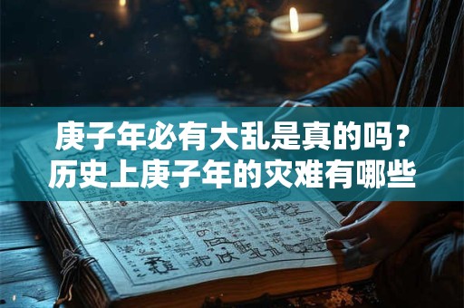 庚子年必有大乱是真的吗？历史上庚子年的灾难有哪些？