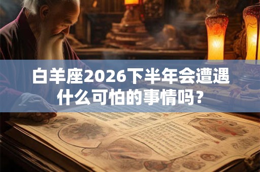 白羊座2026下半年会遭遇什么可怕的事情吗？