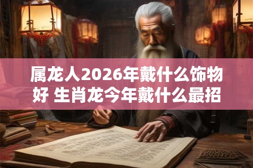 属龙人2026年戴什么饰物好 生肖龙今年戴什么最招财