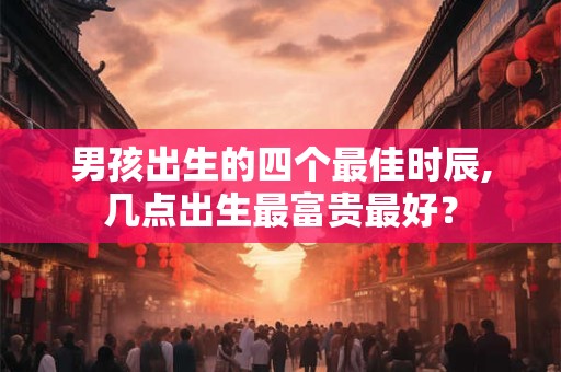 男孩出生的四个最佳时辰,几点出生最富贵最好？