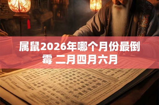 属鼠2026年哪个月份最倒霉 二月四月六月