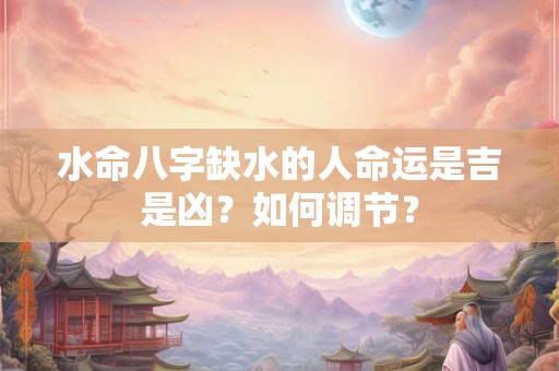 水命八字缺水的人命运是吉是凶？如何调节？