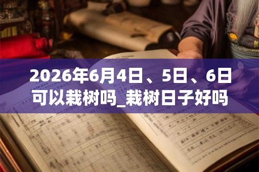 2026年6月4日、5日、6日可以栽树吗_栽树日子好吗 2026年6月4日、5日、6日可以栽树吗_栽树日子好吗
