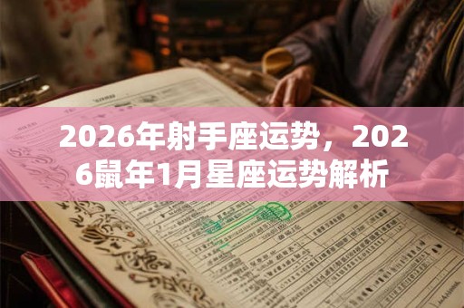2026年射手座运势，2026鼠年1月星座运势解析