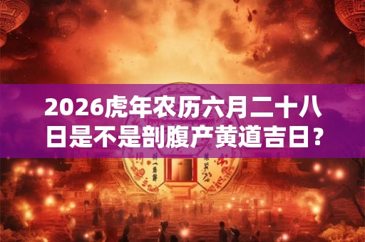 2026虎年农历六月二十八日是不是剖腹产黄道吉日？
