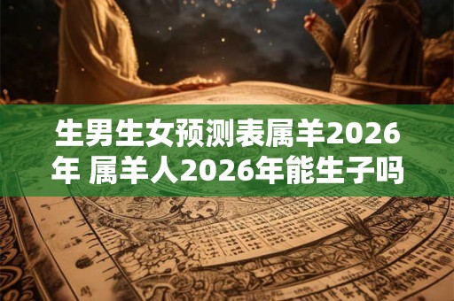 生男生女预测表属羊2026年 属羊人2026年能生子吗