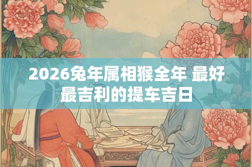 2026兔年属相猴全年 最好最吉利的提车吉日