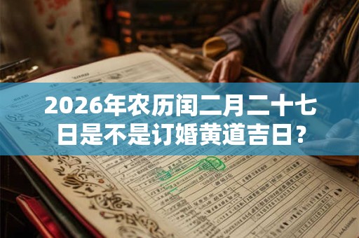 2026年农历闰二月二十七日是不是订婚黄道吉日？