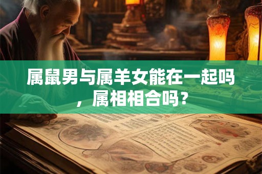 属鼠男与属羊女能在一起吗，属相相合吗？