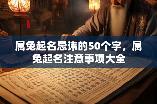 属兔起名忌讳的50个字，属兔起名注意事项大全