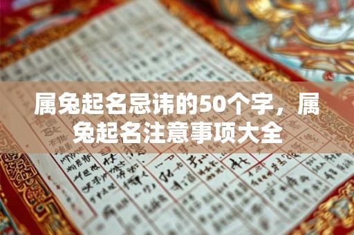 属兔起名忌讳的50个字，属兔起名注意事项大全