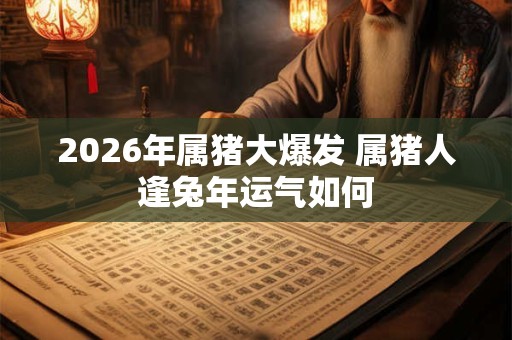 2026年属猪大爆发 属猪人逢兔年运气如何