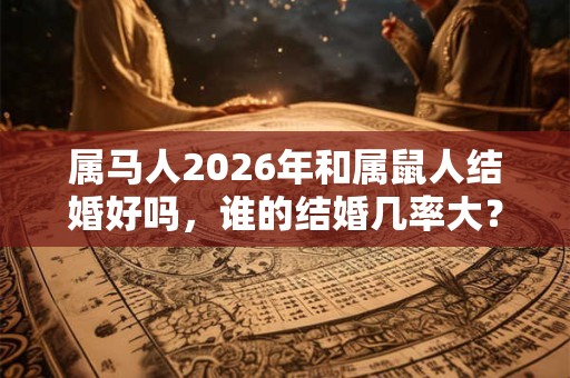 属马人2026年和属鼠人结婚好吗，谁的结婚几率大？