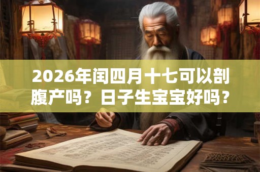 2026年闰四月十七可以剖腹产吗？日子生宝宝好吗？