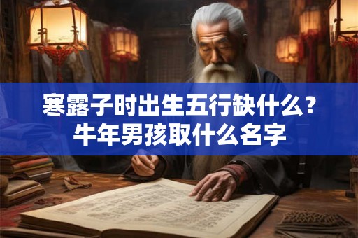 寒露子时出生五行缺什么?牛年男孩取什么名字 寒露子时出生五行缺什么?牛年男孩取什么名字