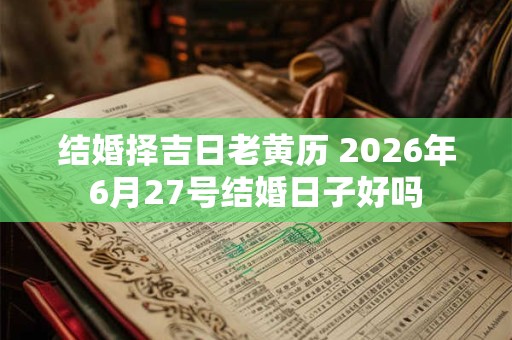 结婚择吉日老黄历 2026年6月27号结婚日子好吗