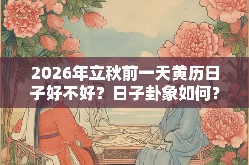 2026年立秋前一天黄历日子好不好？日子卦象如何？