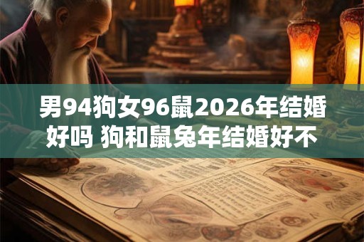 男94狗女96鼠2026年结婚好吗 狗和鼠兔年结婚好不好