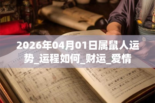 2026年04月01日属鼠人运势_运程如何_财运_爱情