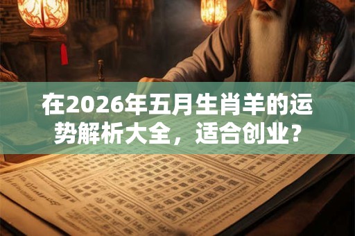 在2026年五月生肖羊的运势解析大全，适合创业？