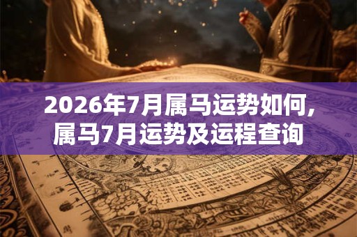 2026年7月属马运势如何,属马7月运势及运程查询