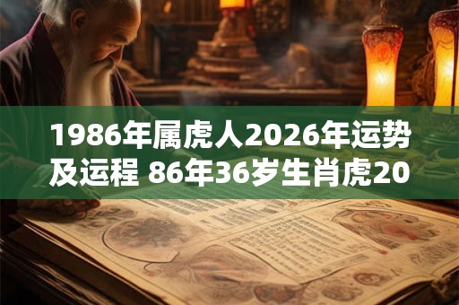 1986年属虎人2026年运势及运程 86年36岁生肖虎2026年每月运势