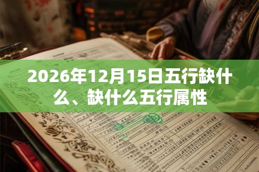 2026年12月15日五行缺什么、缺什么五行属性
