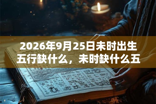 2026年9月25日未时出生五行缺什么，未时缺什么五行