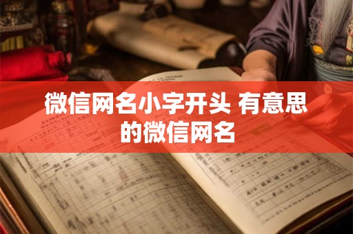 微信网名小字开头 有意思的微信网名