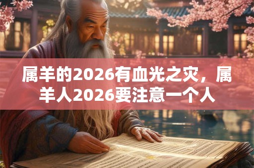 属羊的2026有血光之灾,属羊人2026要注意一个人 属羊的2026有血光之灾,属羊人2026要注意一个人